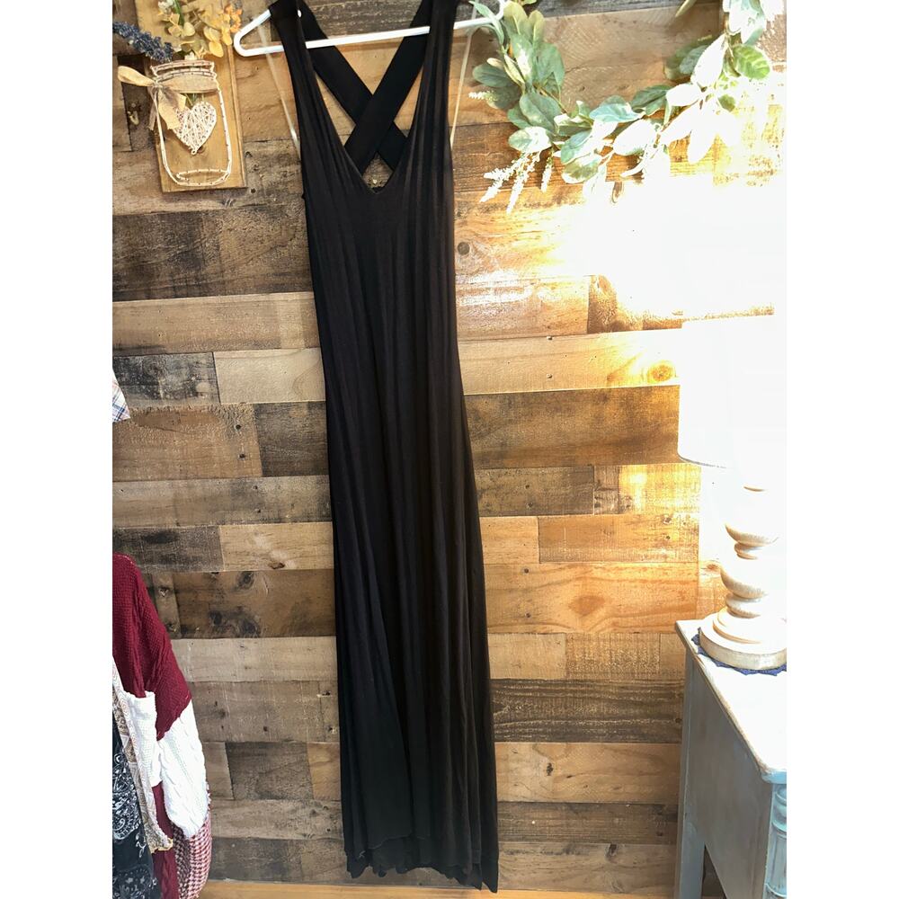 NWT ($172 msrp) Sita Couture Modal Chi Chi Maxi Dress in Black, size L